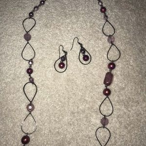 Necklace and earrings